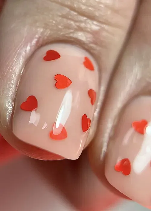 Heart design manicure